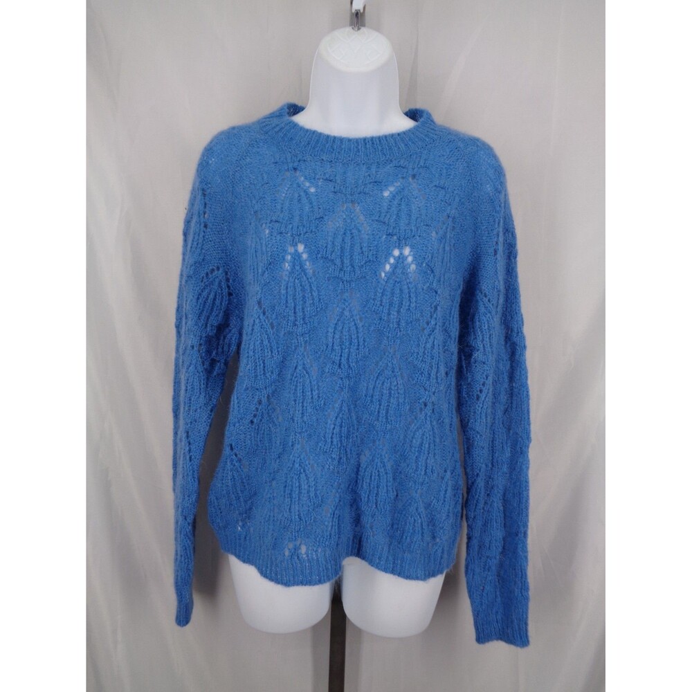 Elsamanda Sweater Size Small Cerulean Blue Mohair Blend New